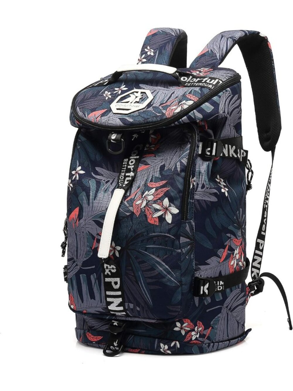 Waterproof Gym Duffle Backpack with Shoe Compartment for Travel, Sports & Hiking